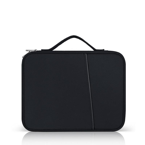 NNEDSZ Leather Portable Bag with Cloth Texture - Black