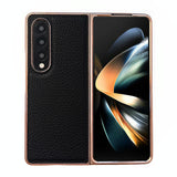 NNEDSZ Star Series Nano Electroplating Pu Case For Samsung Galaxy Z Fold 4 - Blue