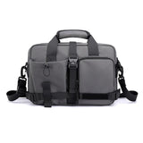 NNEDSZ Large Capacity Men Shoulder Messenger Bag Fits Laptops Multi Functional - Grey