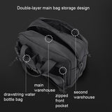 NNEDSZ Large Capacity Men Shoulder Messenger Bag Fits Laptops Multi Functional - Grey
