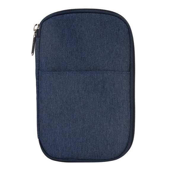NNEDSZ Multi Function Travel Storage Bag For Passports - Dark Blue