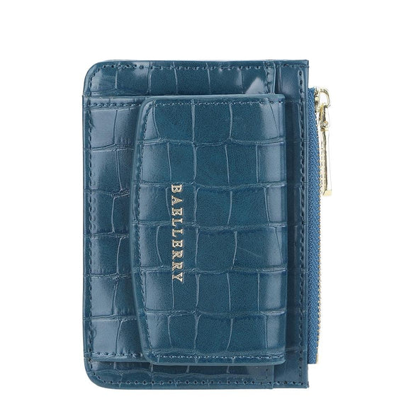 NNEDSZ Multifunctional Crocodile Card Holder With Zipper Small Coin Purse - Green