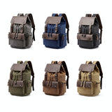 NNEDSZ Student Canvas Backpack - Compact And Stylish - Navy