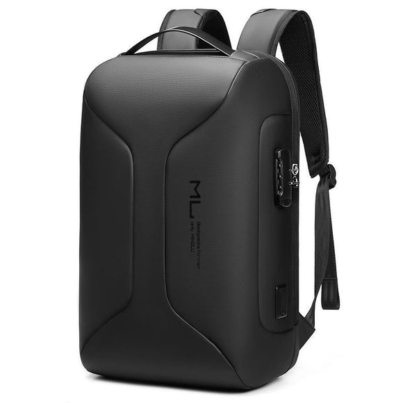 NNEDSZ Large Capacity Waterproof Laptop Backpack with Usb Port for Business Travel - Black