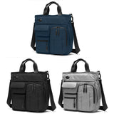 NNEDSZ Multi Compartment Laptop Handbag Lightweight Large Capacity Messenger Bag - Grey