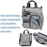 NNEDSZ Multi Compartment Laptop Handbag Lightweight Large Capacity Messenger Bag - Grey