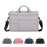 NNEDSZ 14.1-15.4 Inch Portable Laptop Shoulder Bag in Oxford Cloth & Nylon - Hemp Gray