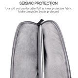 NNEDSZ 14.1-15.4 Inch Portable Laptop Shoulder Bag in Oxford Cloth & Nylon - Hemp Gray