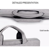NNEDSZ 14.1-15.4 Inch Portable Laptop Shoulder Bag in Oxford Cloth & Nylon - Hemp Gray