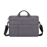 NNEDSZ 14.1-15.4 Inch Portable Laptop Shoulder Bag in Oxford Cloth & Nylon - Hemp Gray