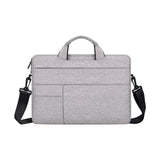 NNEDSZ 14.1-15.4 Inch Portable Laptop Shoulder Bag in Oxford Cloth & Nylon - Hemp Gray