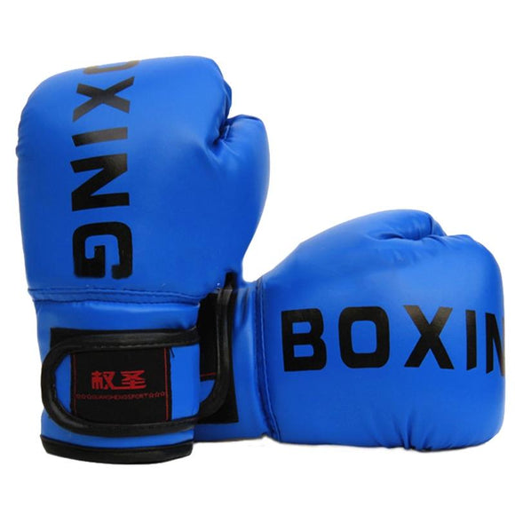 NNEDSZ Junior Boxing Training Gloves For Sanda Fighting - Letter Pattern - Blue