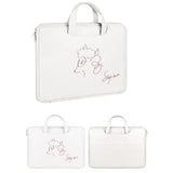 NNEDSZ 14.1-15.4 Inch Lightweight Printed Laptop Bag in Pu Material - Sheep Head