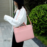 NNEDSZ Versatile Laptop Shoulder Bag - Single Strap - Light Blue