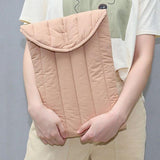 NNEDSZ Lightweight Cotton Embroidery Inner Bag For Protection - Gray White - 12.9-13.3 Inch