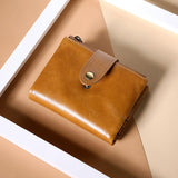 NNEDSZ Leather Rfid Wallet With Dual Zippers