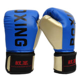 NNEDSZ Adult Boxing Training Gloves For Sanda Fighting - Letter Pattern - Blue