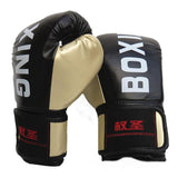 NNEDSZ Adult Boxing Training Gloves For Sanda Fighting - Letter Pattern - Blue