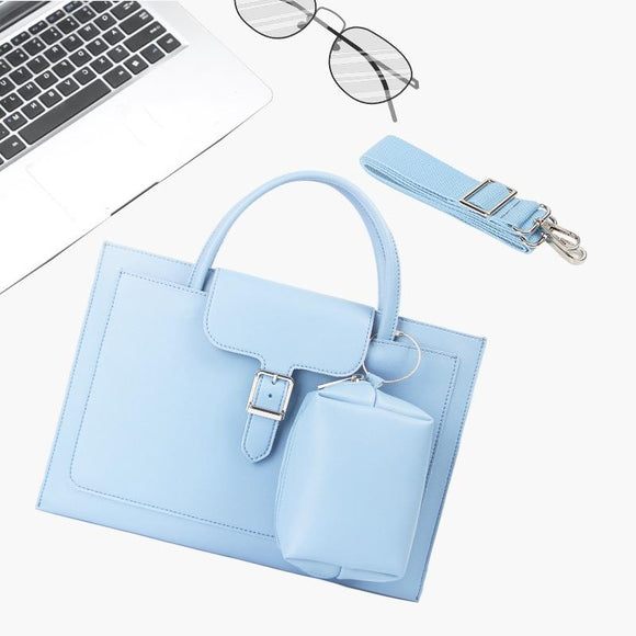 NNEDSZ 15-inch Waterproof Laptop Bag with Power Pack - Portable - Sky Blue