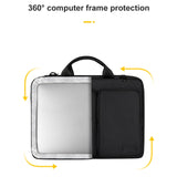 NNEDSZ 15.6 Inch Detachable Shoulder Laptop Bag - Thickened Polyester - Silver Gray