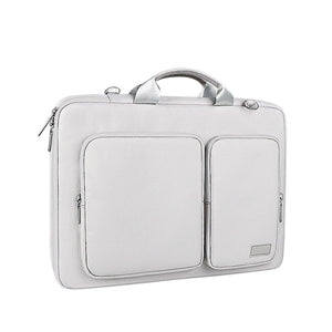 NNEDSZ 15.6 Inch Thickened Polyester Laptop Bag - Silver Gray