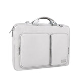 NNEDSZ 15.6 Inch Thickened Polyester Laptop Bag - Silver Gray