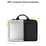 NNEDSZ 15.6 Inch Thickened Polyester Laptop Bag - Silver Gray
