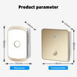 NNEDSZ Wireless Self-Generating Doorbell - 1 For 1 Offer - Black
