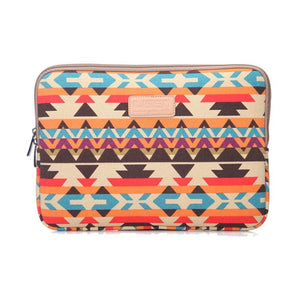 NNEDSZ 15 Inch Lingge Laptop Liner Bag - Pattern Design - Orange Pattern Geometry