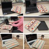 NNEDSZ 15 Inch Lingge Laptop Liner Bag - Pattern Design - Orange Pattern Geometry
