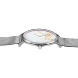 NNEDSZ Stylish Women Quartz Watch With Stainless Steel Band - Round Dial Silver Alloy Case - Wa0730D