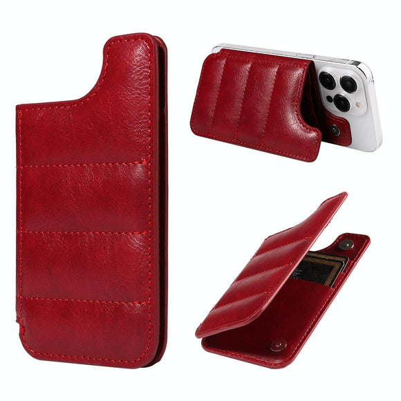 NNEDSZ Vintage Cow Print Sewing Card Phone Sticker - Red