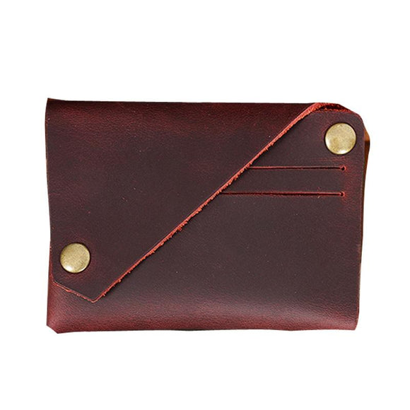 NNEDSZ Leather Card Holder For Bank Cards Black - Wine Red