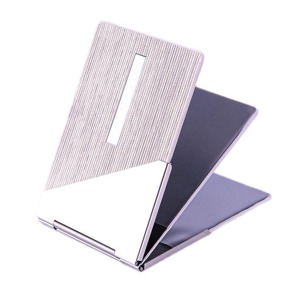 NNEDSZ Metal Driver License Holder Fits Most Vehicles - Stripe Gray