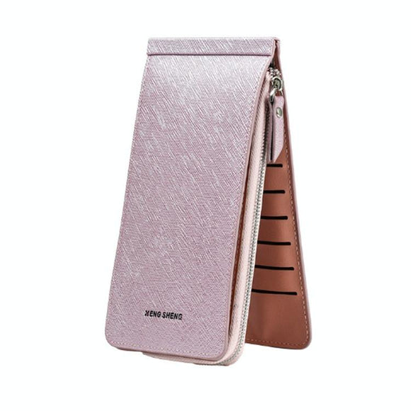 NNEDSZ Ultra Thin Multi Card Wallet Multi Function Card Holder - Light Purple