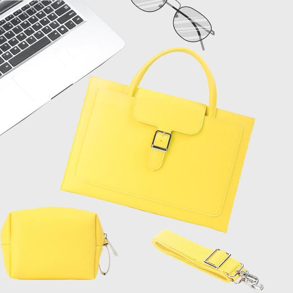NNEDSZ Waterproof Laptop Bag with Power Pack - 13 Inches Portable - Goose Yellow