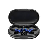 NNEDSZ Wireless Bluetooth Earphones With Charging Case - F8 - Blue Double Ear