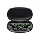 NNEDSZ Wireless Bluetooth Earphones With Charging Case - F8 - Blue Double Ear