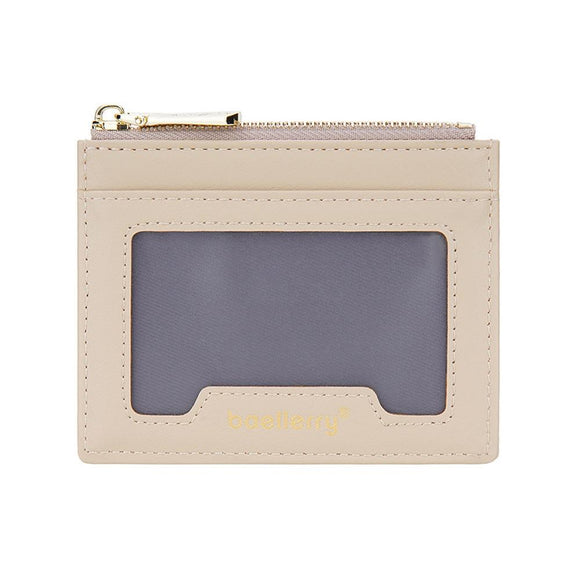 NNEDSZ Light & Thin Card Bag Multifunctional Coin Purse - Apricot Gray