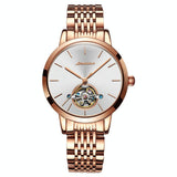 NNEDSZ Waterproof Automatic Mechanical Watch For Women With Simple Hollow Design
