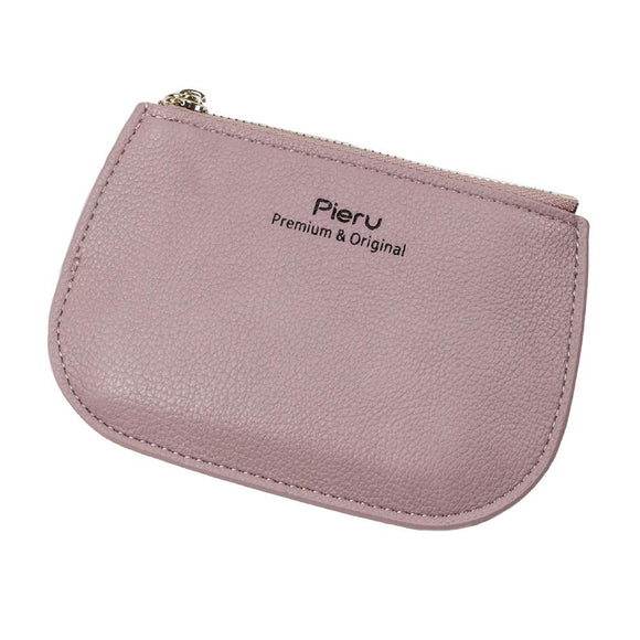 NNEDSZ Ultra Thin Zippered Mini Wallet For Women Compact Coin Purse - Light Purple