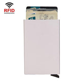 NNEDSZ Metal Rfid Card Holder Wallet - Compact Design - Black