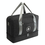 NNEDSZ Travel-ready Waterproof Beach Bag with Double Layer Design - Navy Blue
