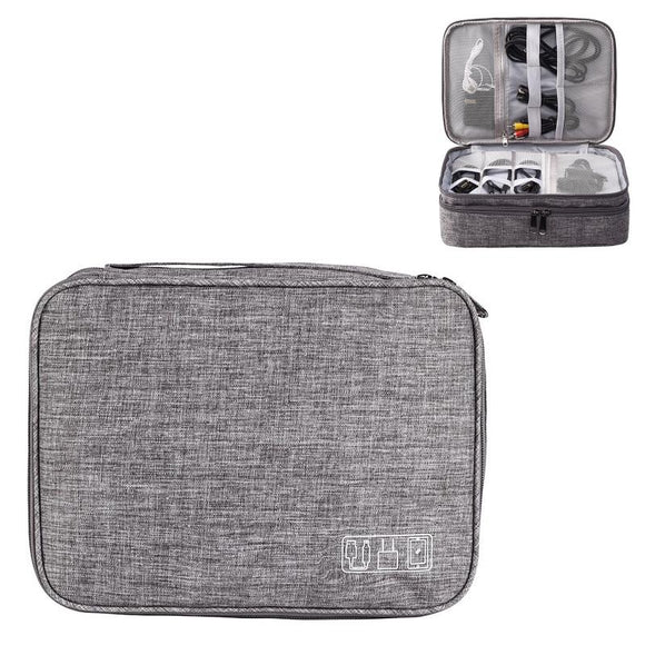 NNEDSZ 5-inch Digital Earphone Storage Bag - Multifunctional - Dark Gray