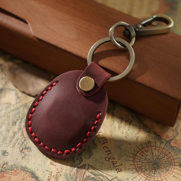 NNEDSZ Vintage Leather Proximity Card Holder Access Control - Red