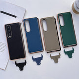 NNEDSZ Star Series Nano Electroplating Pu Case For Samsung Galaxy Z Fold 4 - Black