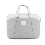 NNEDSZ Computer Handheld Messenger Bag For Apple Macbook / Huawei / Xiaomi / Basne - Ladder Hand Gray + Gray Pu Power Package