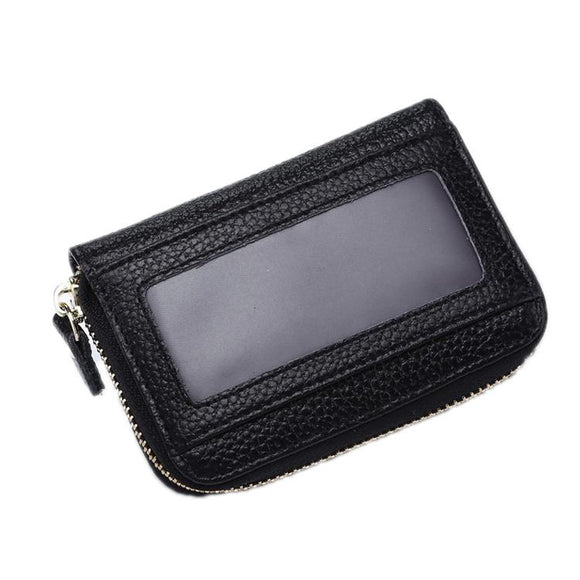NNEDSZ Multi Position Zipper Organ Card Holder Versatile Business Accessory - Black