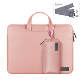 NNEDSZ 15 Inch Waterproof Laptop Bag with Power Pack and Inner Pouch - Rose Gold