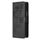 NNEDSZ Butterfly Embossed Leather Phone Case - Black